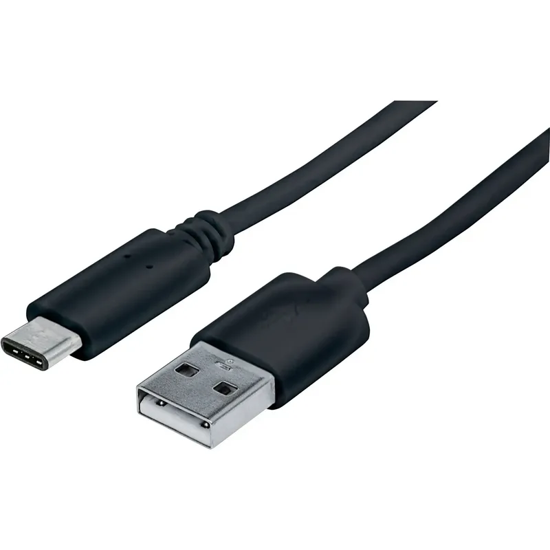 Manhattan 353298 USB 2.0-kabel USB-C till USB-A 1 m, svart
