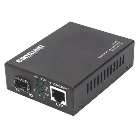 Intellinet 508216 mediekonverterare 1000 Mbit/s svart