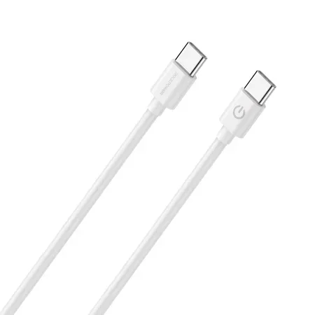 RealPower 404306 USB-C-kabel USB 2.0, 1 m, vit
