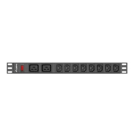 Lanberg PDU-02I1908I-0200-C20-BK eluttagsenhet för rack, 10 uttag