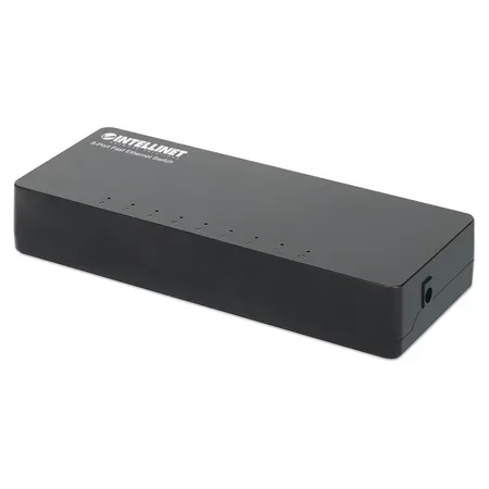Intellinet 561730 switch, Fast Ethernet 10/100, 8 portar, svart