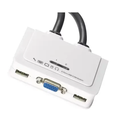 EFB Elektronik EB977 KVM-switch, 2 datorer, vit