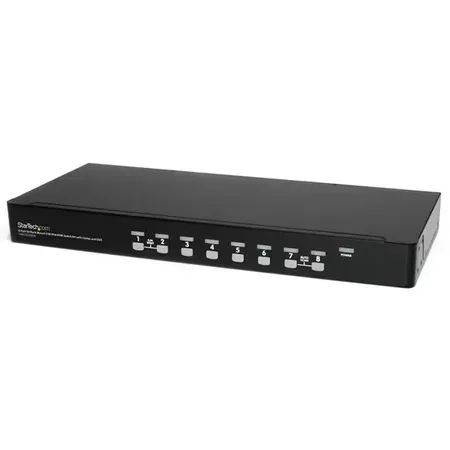 StarTech.com 8-ports 1U rackmonterad USB KVM-switch med OSD och kablar