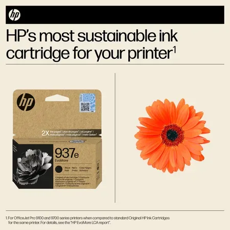 HP 937e EvoMore svart originalbläckpatron