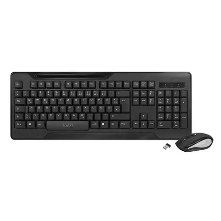 LogiLink ID0194 trådlöst tangentbord och mus svart