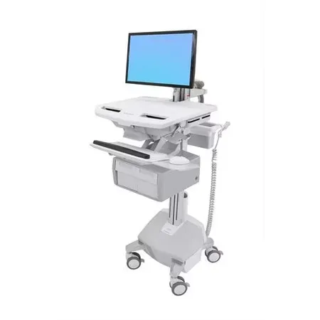 Ergotron StyleView Cart with LCD Arm, LiFe Powered, 2 Tall Drawers vagn