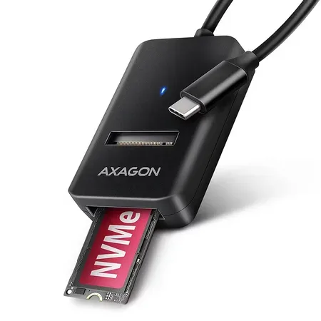 Axagon ADM2-CM adapter USB-C till M.2 NVMe och SATA SSD