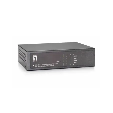 LevelOne FEP-0812 PoE-switch, 8 portar, ohanterad