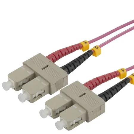 Deltaco SCSC-3-OM4 InfiniBand- och fiberoptisk kabel 3 m 2x SC rosa