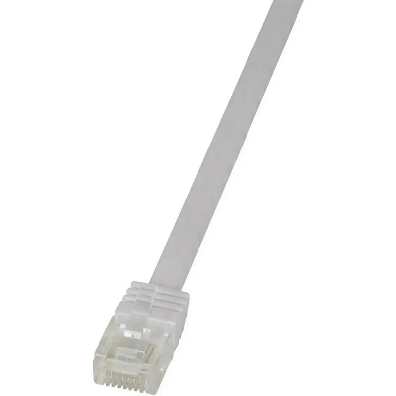 LogiLink CF2061U RJ45 Nätverkkabel, Patchkabel CAT 6 U/UTP 3.00 m Vit Högflexibel 1 st