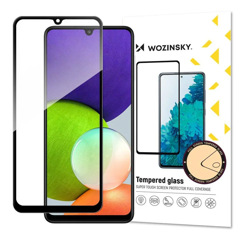 Skärmskydd Samsung A22 4G i härdat glas Fullskärm