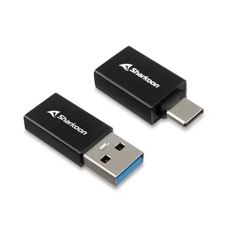 Sharkoon OfficePal USB 3.2 Gen 1-adapter, USB-A och USB-C, svart