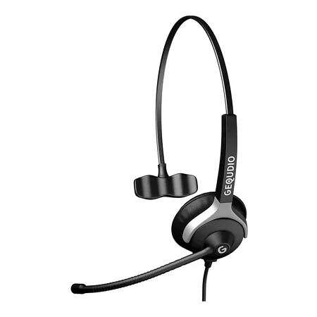 GEQUDIO WA9003 headset med sladd för kontor/callcenter svart