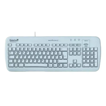 Medigenic Essential medicinskt tangentbord, USB + PS/2, tysk layout, vit