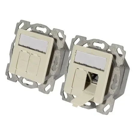EFB Elektronik ET-25133.1V1 vägguttag 2 x RJ-45, vit