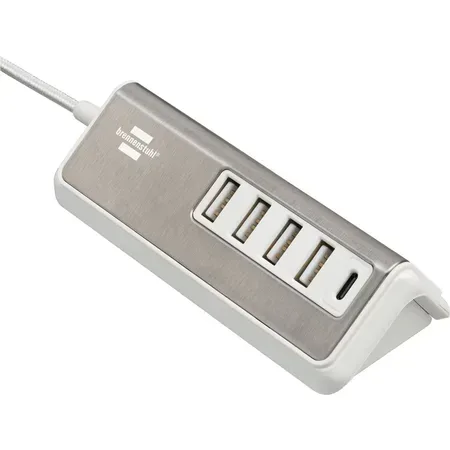 Brennenstuhl 1508230 inomhusladdare med 4 USB-A-portar och USB-C
