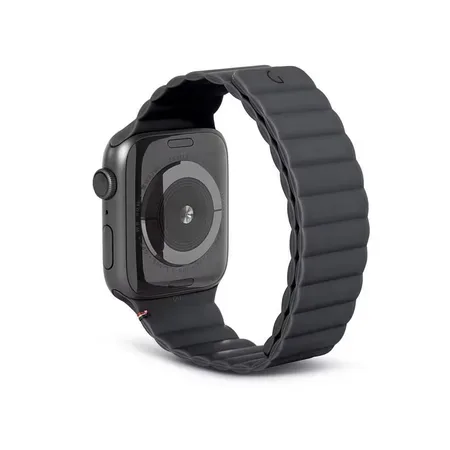 Decoded Silicone Magnetic Traction Strap Lite armband till Apple Watch, svart