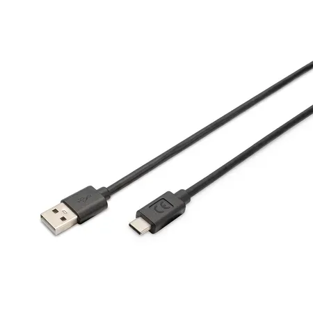 Digitus AK-300148-030-S USB-kabel, USB 2.0, USB-A till USB-C, 3 m, svart