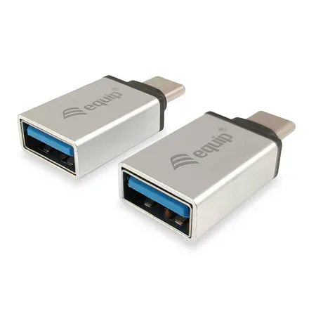 Equip 133473 könsbytare USB-C till USB-A, silver