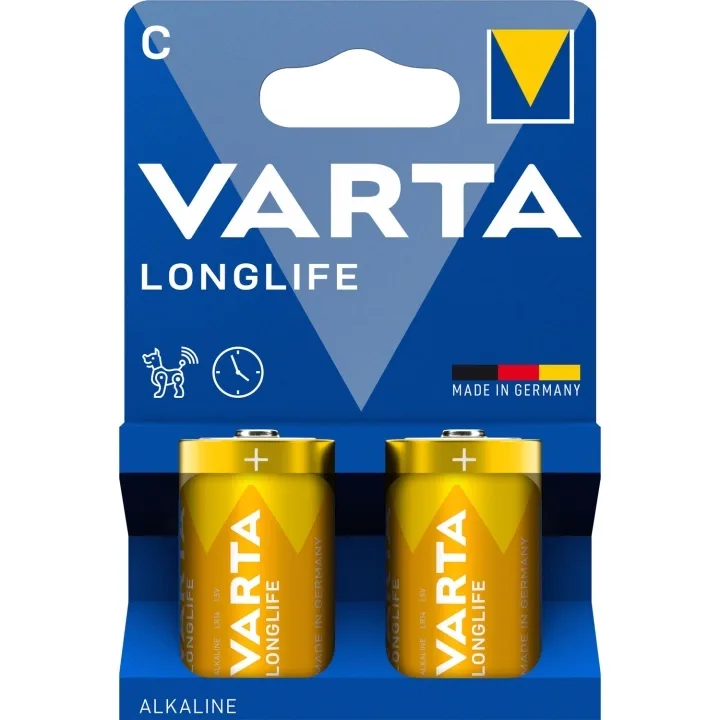 Batteri R14 (C) Varta VARTA Longlife C Blister 2 Alkaliskt 1.5 V 2 st