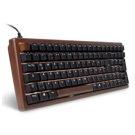 Skiller SGK50 S2 PBT svart tangentbord, Gateron G Pro Yellow, tysk layout