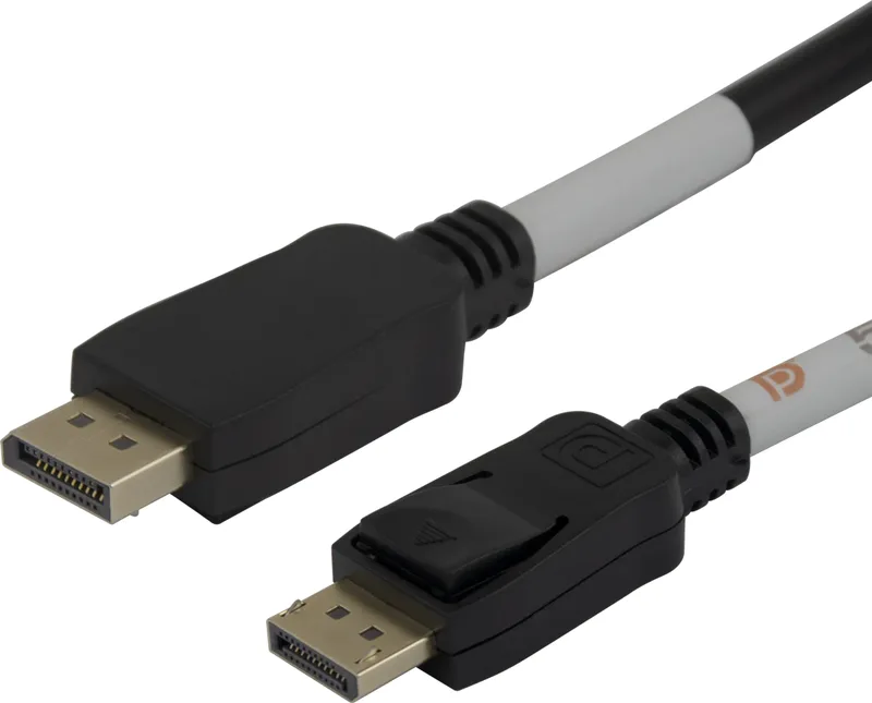 DELTACO DisplayPort 2.1-kabel 8K, DP54, 2 m, svart
