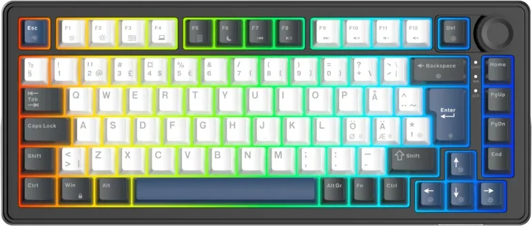 DELTACO Gaming Tangentbord 75% DK480 Svart