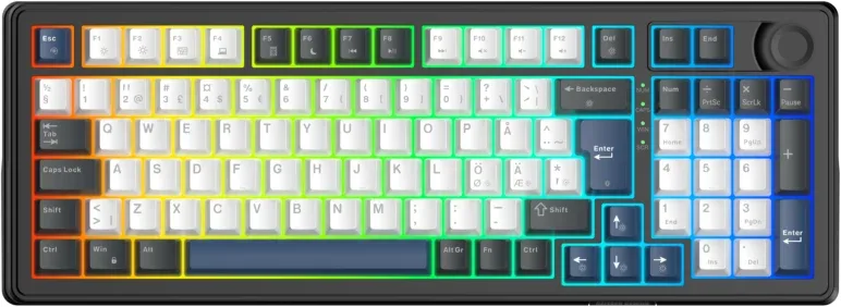 DELTACO Gaming Tangentbord 96% DK490 Svart