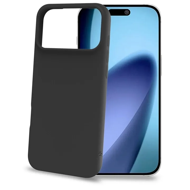 Celly Cromo Soft rubber case iPhone 17 Pro Max Svart