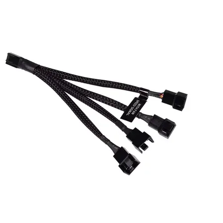 Alphacool Y-splitter 4-pin till 4x 4-pin PWM 15 cm, svart