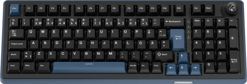 Ducky OK-M 98 svart, 98 % trådlöst tangentbord med linjära brytare