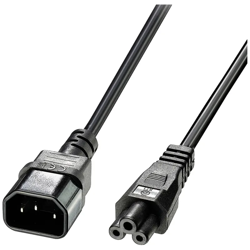 Lindy strömkabel IEC 60320 C14 till C5, 3 m, svart
