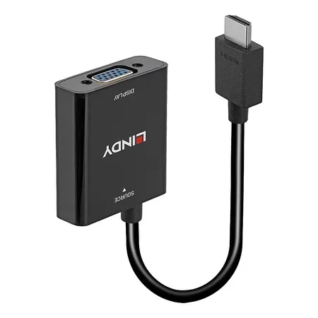 Lindy 38291 videoadapter 0,1 m HDMI till VGA svart
