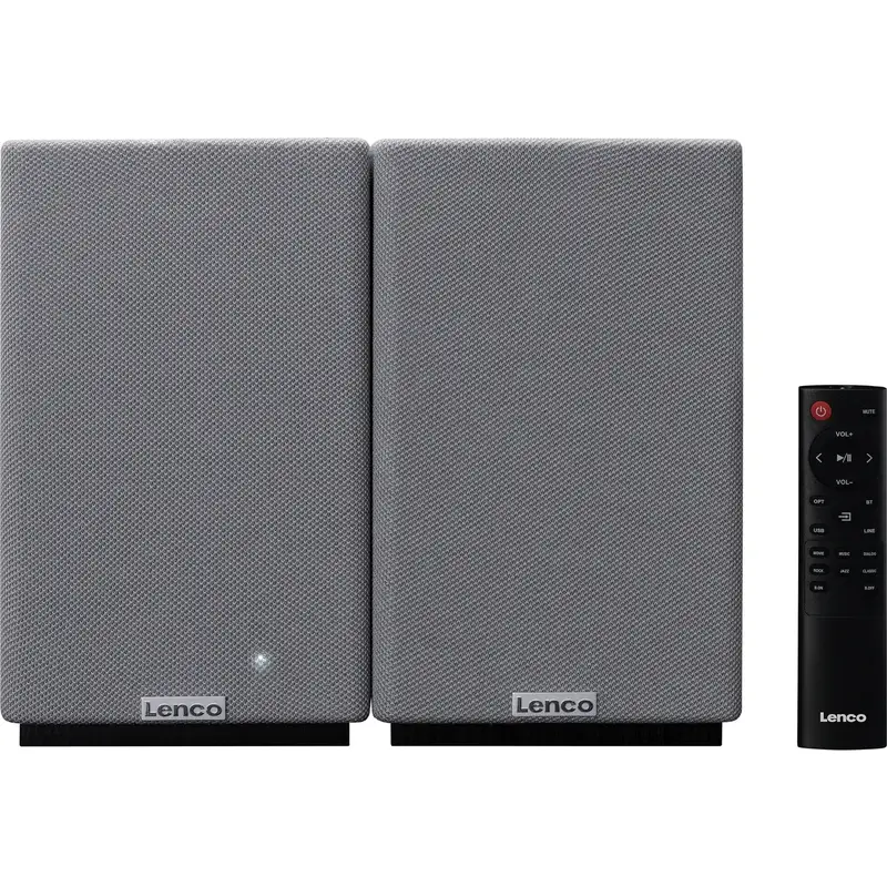 Lenco Stereo Hi-Fi-högtalare i bokhyllan med Bluetooth®
