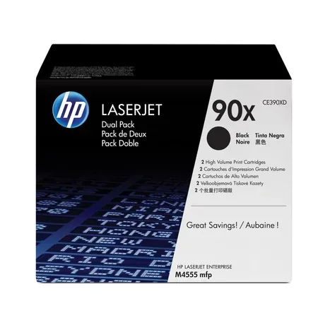 HP 90X - 2-pack - Lång livslängd - svart - original - LaserJet