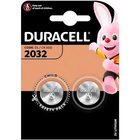 Duracell CR2032 litiumknappcellsbatteri 2-pack