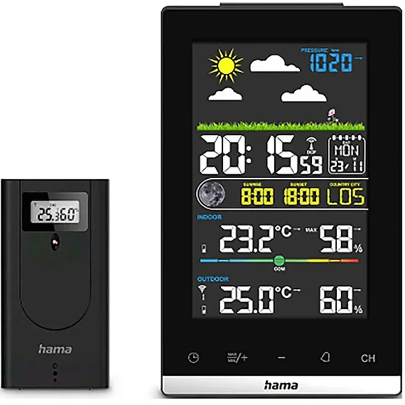 Hama 00222239 Trådlös digital väderstation Antal max. sensorer 3