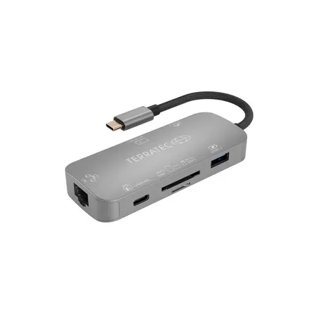 Terratec CONNECT C8 USB-C-hubb, grå