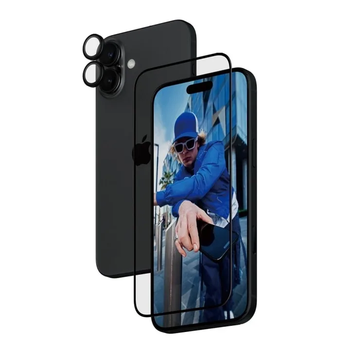 PanzerGlass skärmskydd till iPhone 16 Plus, 2-i-1-paket