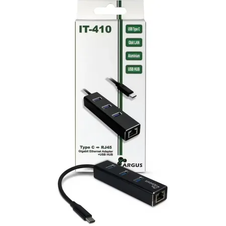Argus IT-410 USB-C-hubb med nätverksport