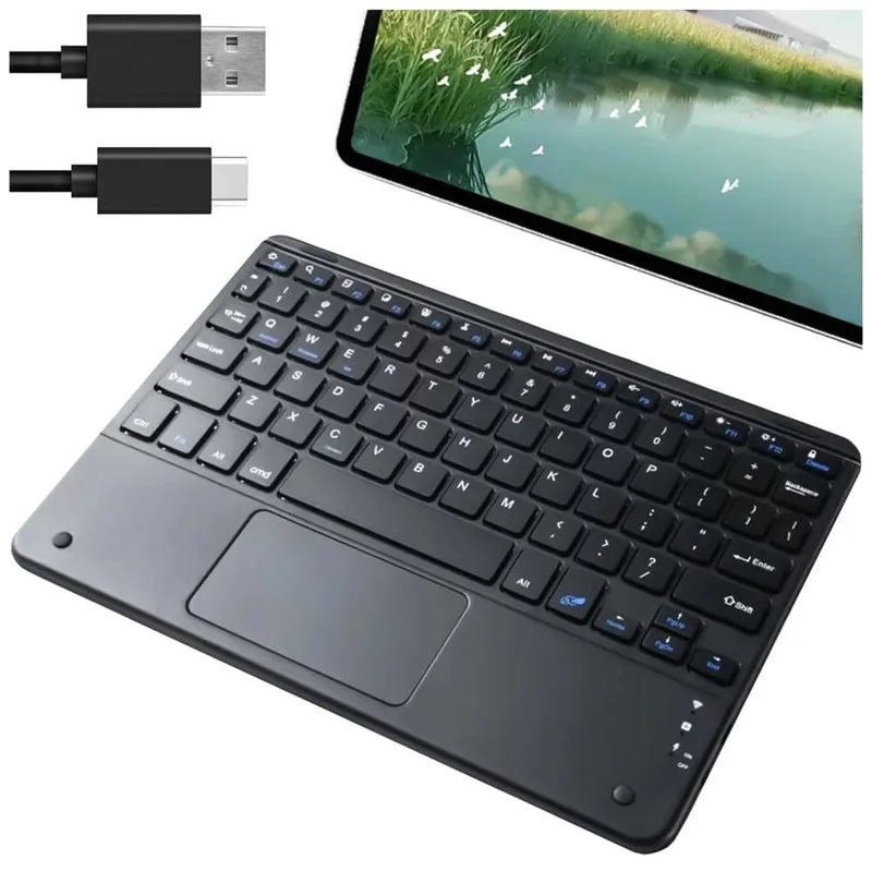 Trådlöst tangentbord med pekplatta Bluetooth-pekplatta för PC TV Surfplatta USBC Alogy Wireless Svart