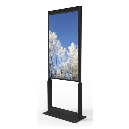 HI-ND H-golvställ för platt panel, poträtt, svart