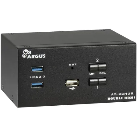 Inter-Tech AS-22HUS KVM-switch för HDMI, 2 datorer