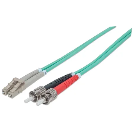 Intellinet 751117 InfiniBand- och fiberoptisk kabel, 1 m, ST LC, turkos