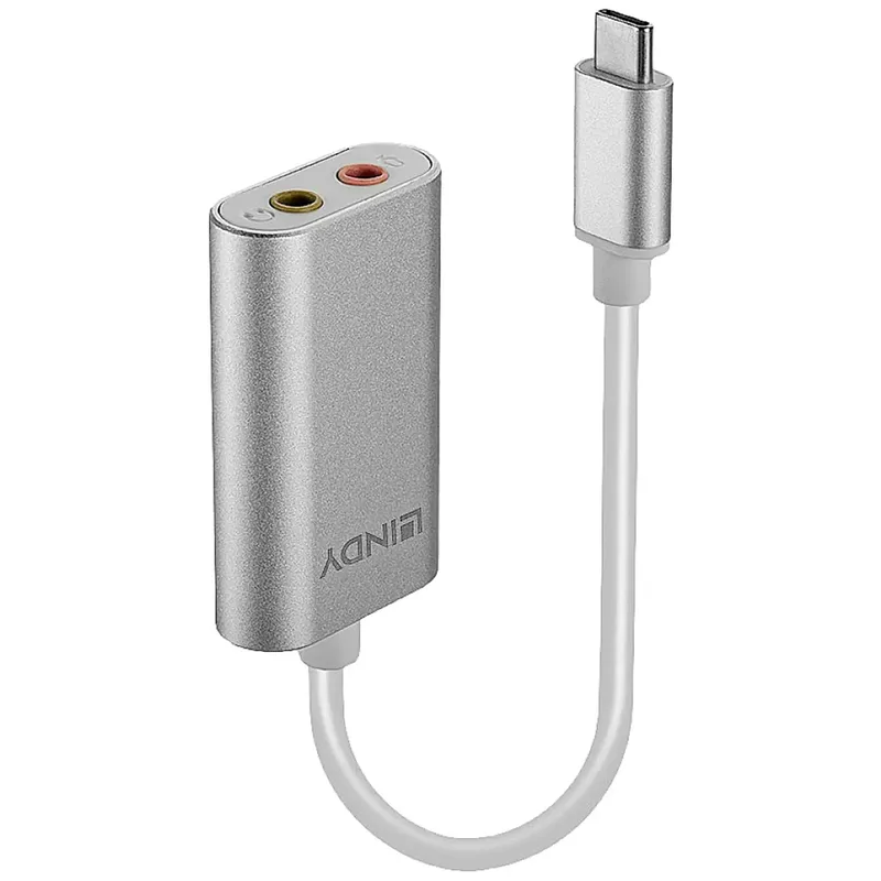 Lindy 42711 mobilkabel Vit USB-C till 3,5 mm