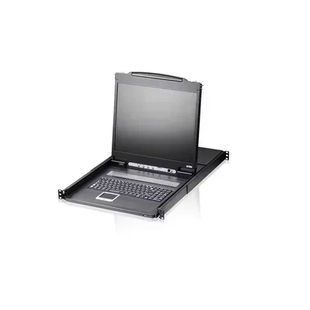 ATEN KVM 8 portar LCD 19'' + tangentbord + pekplatta PS/2 eller USB, 1U 19'' Rack