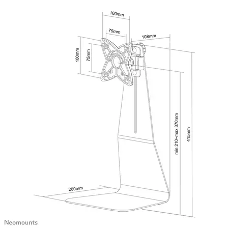 Neomounts TIS 10-27 1TFT 1Gelenk schw. Max.10KG