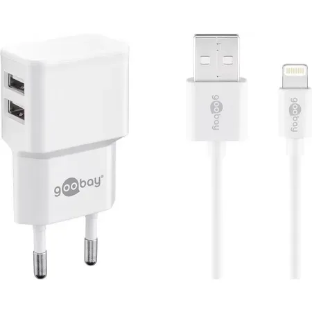 Goobay dubbel laddare för Apple Lightning USB