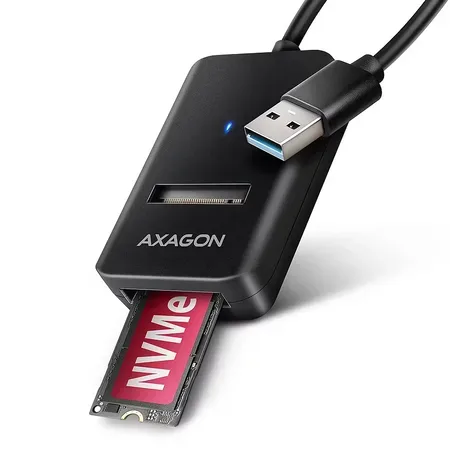 Axagon AMD2-AM USB-A-adapter, Gen 2 för M.2 NVMe/SATA SSD
