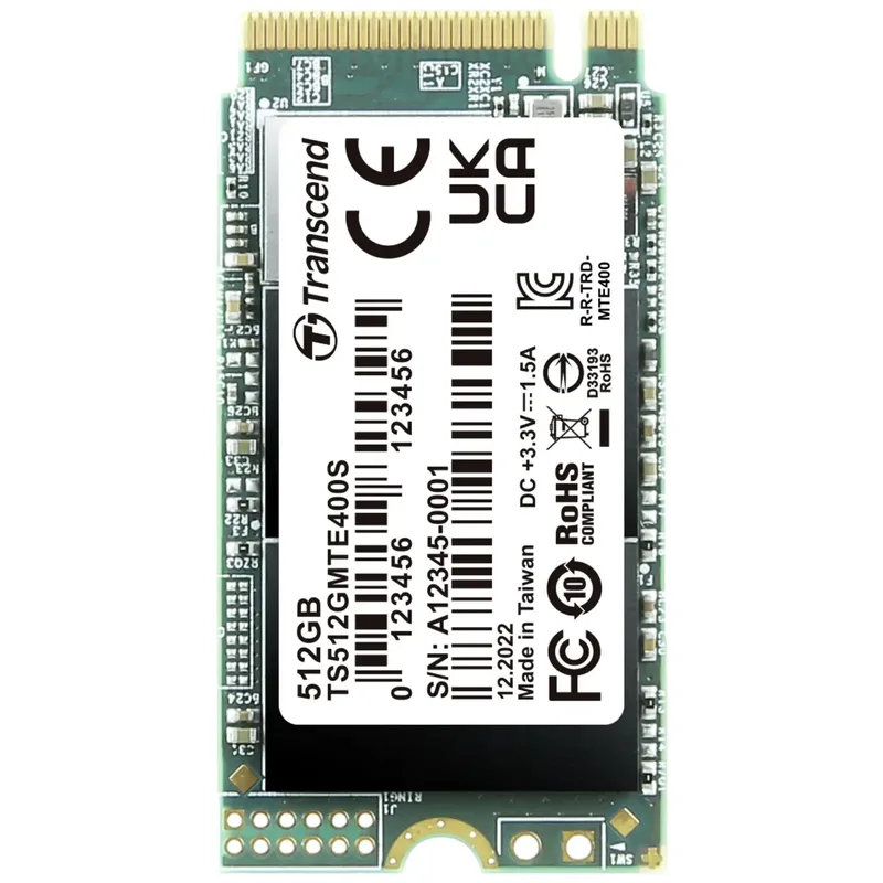 Transcend PCIe SSD 400S 512 GB M.2 PCI Express NVMe 3D NAND